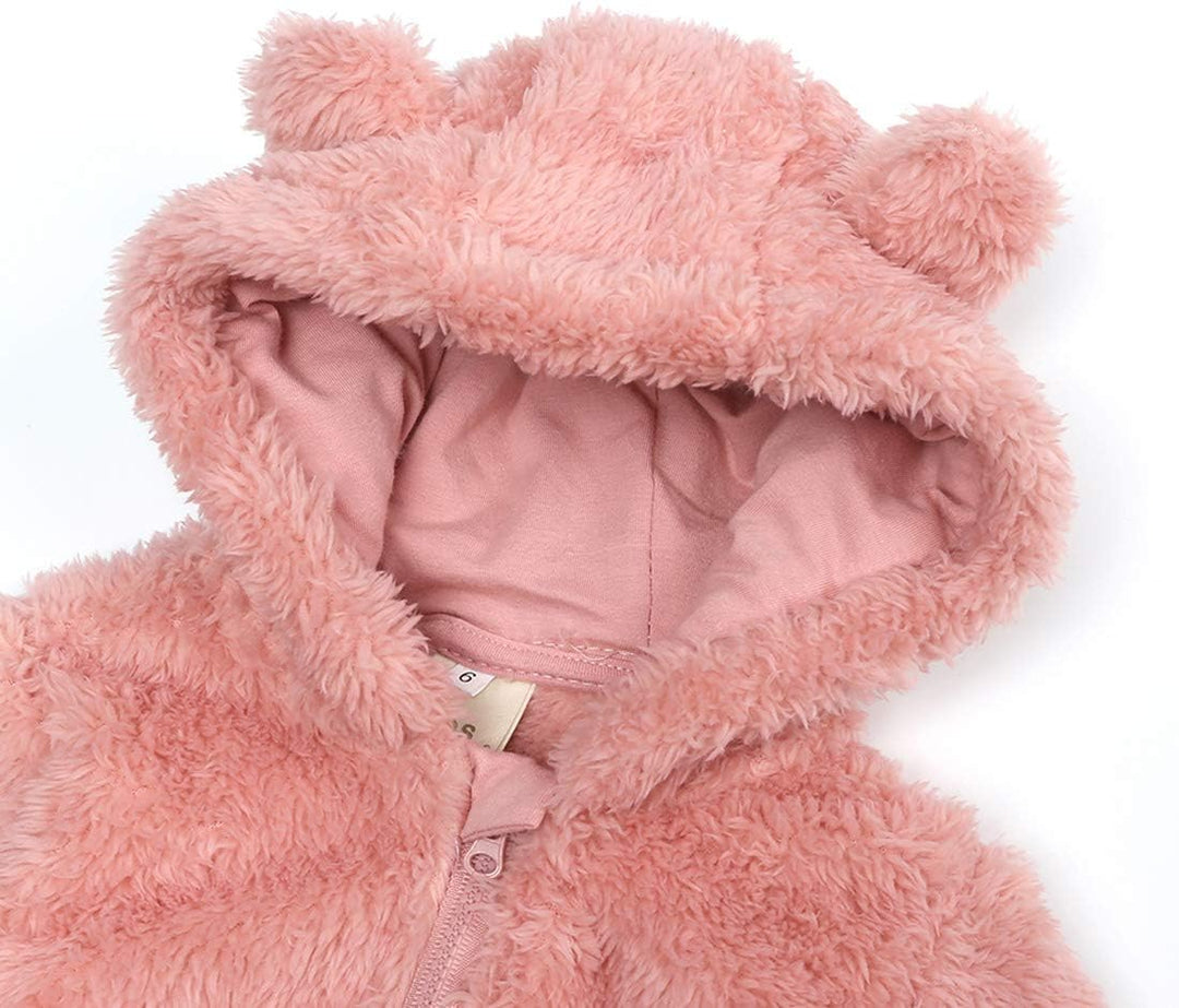 Warm Baby Romper with Hood-Footless-Beige-0-3M-Nora Luxe