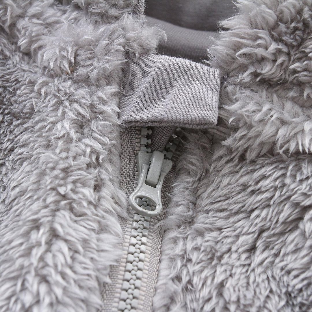 Warm Baby Romper with Hood-Footless-Beige-0-3M-Nora Luxe