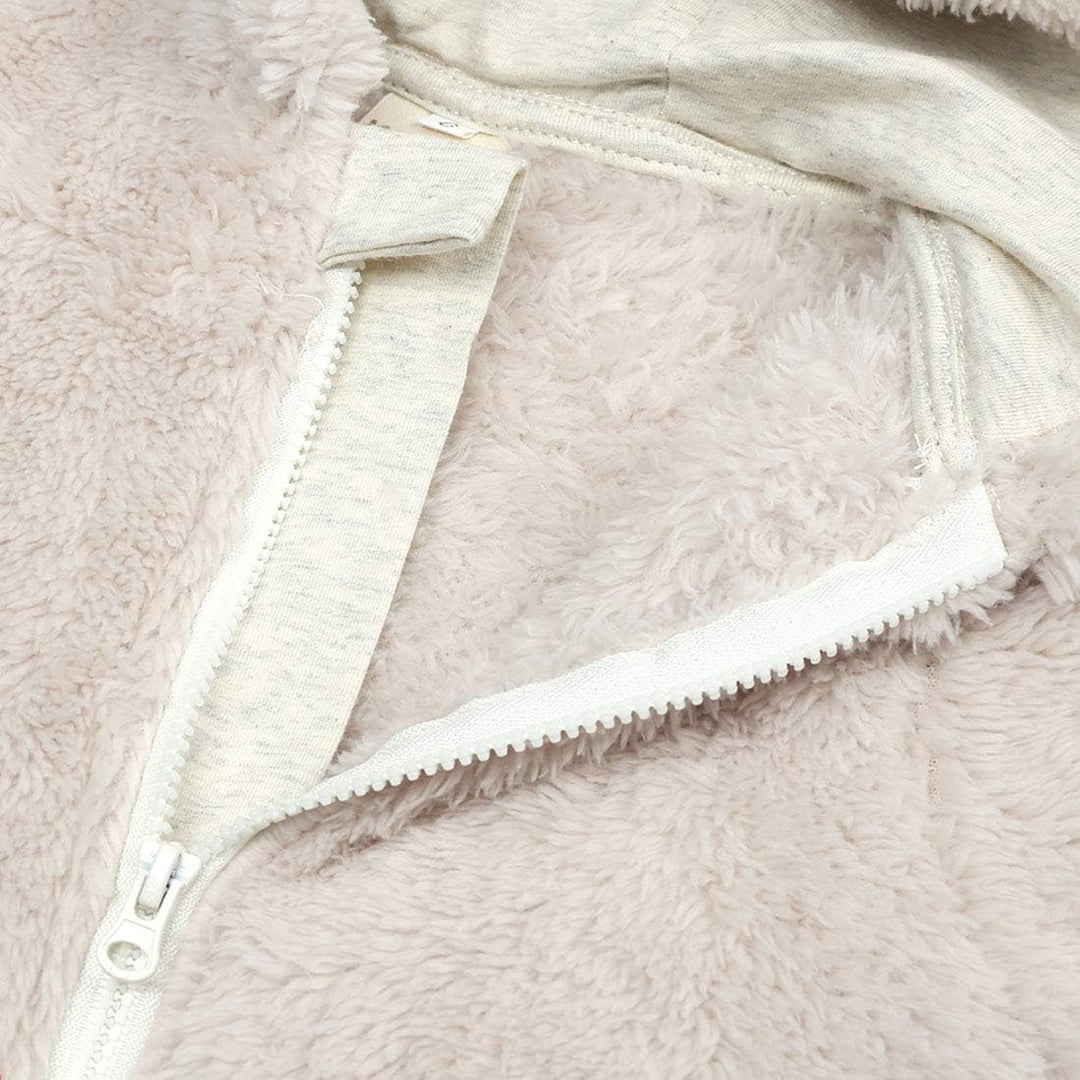 Warm Baby Romper with Hood-Footless-Beige-0-3M-Nora Luxe