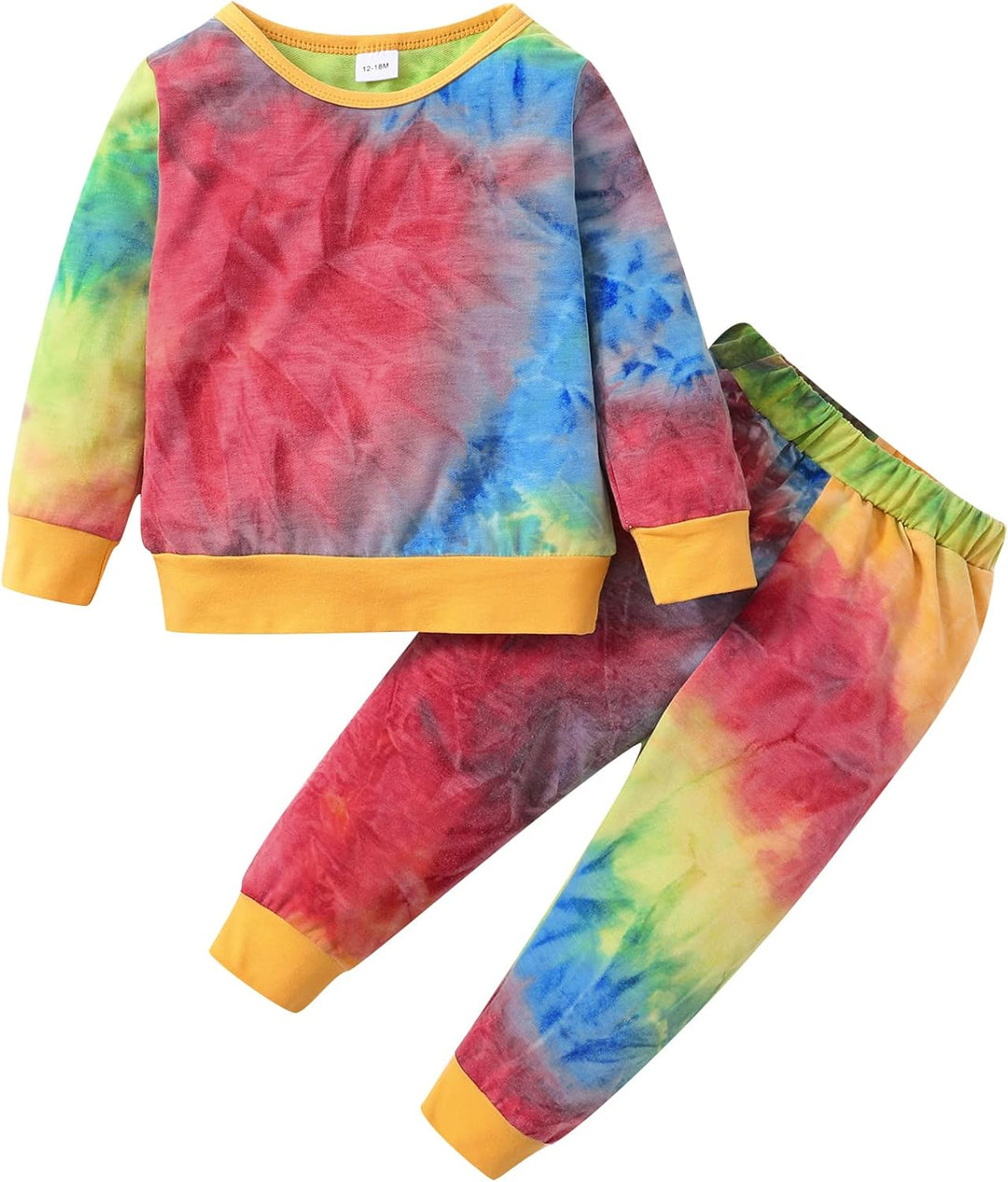 Warm Baby Sweater Set for Girls-Tie-Dye Mix-12-18 Months-Nora Luxe