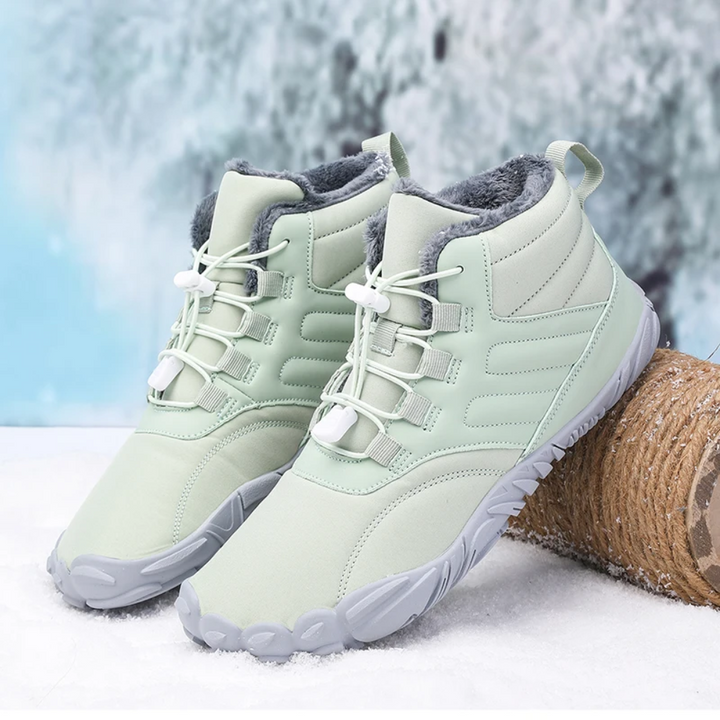 Warm Barefoot Snow Boots - FrostFlex-Blue-3.5-Nora Luxe