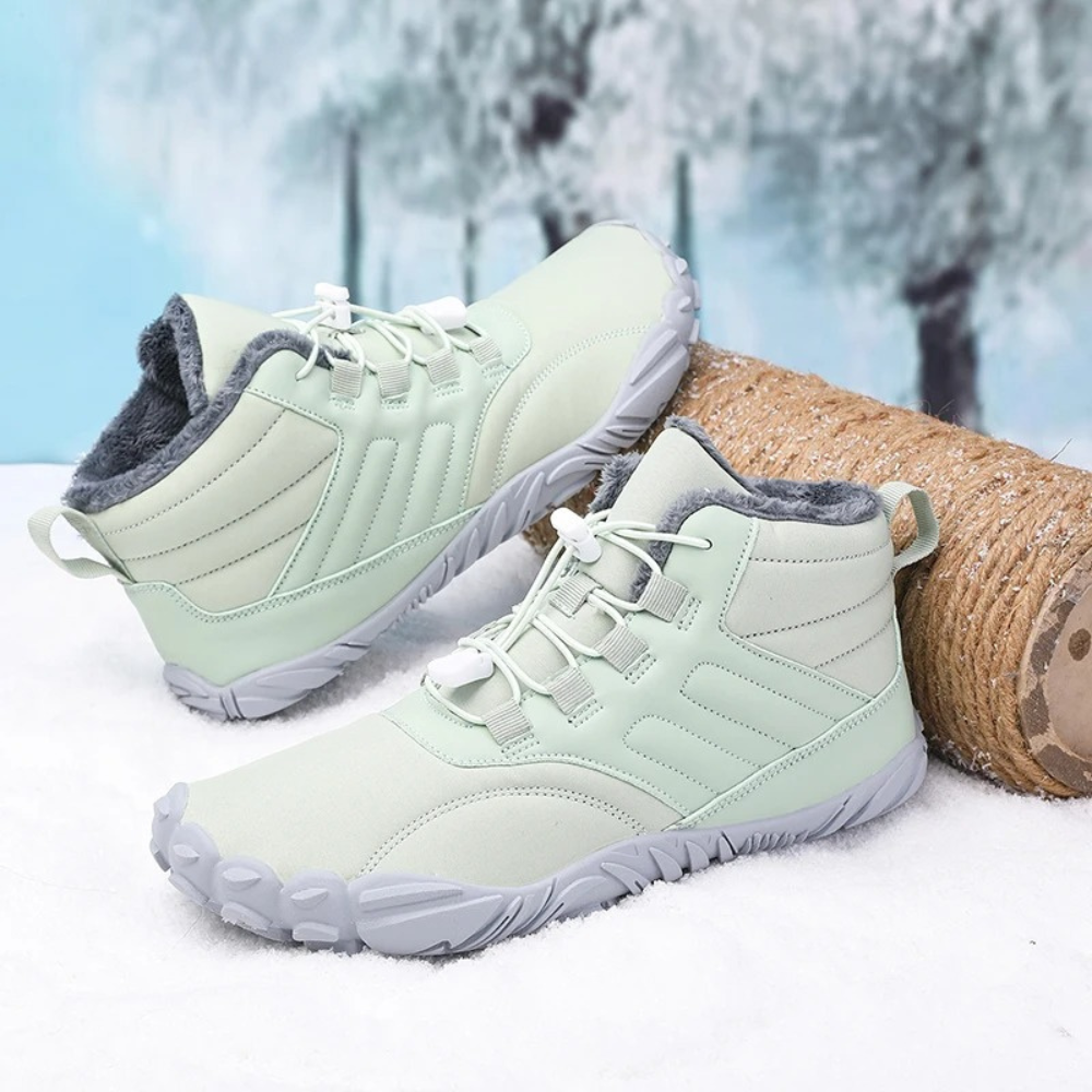 Warm Barefoot Snow Boots - FrostFlex-Green-3.5-Nora Luxe