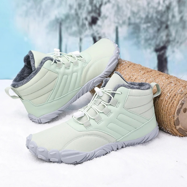 Warm Barefoot Snow Boots - FrostFlex-Green-3.5-Nora Luxe