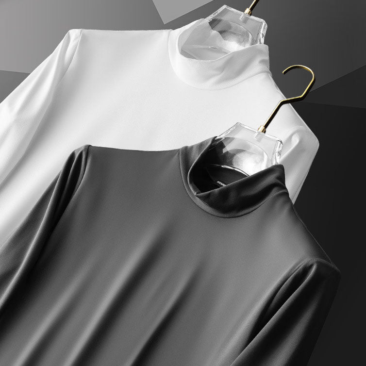 Warm Brushed Cotton Shirt - Lars-Black-M-Nora Luxe
