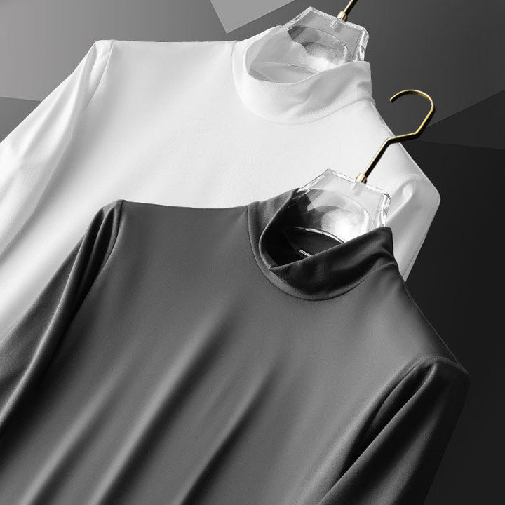 Warm Brushed Cotton Shirt - Lars-Black-M-Nora Luxe