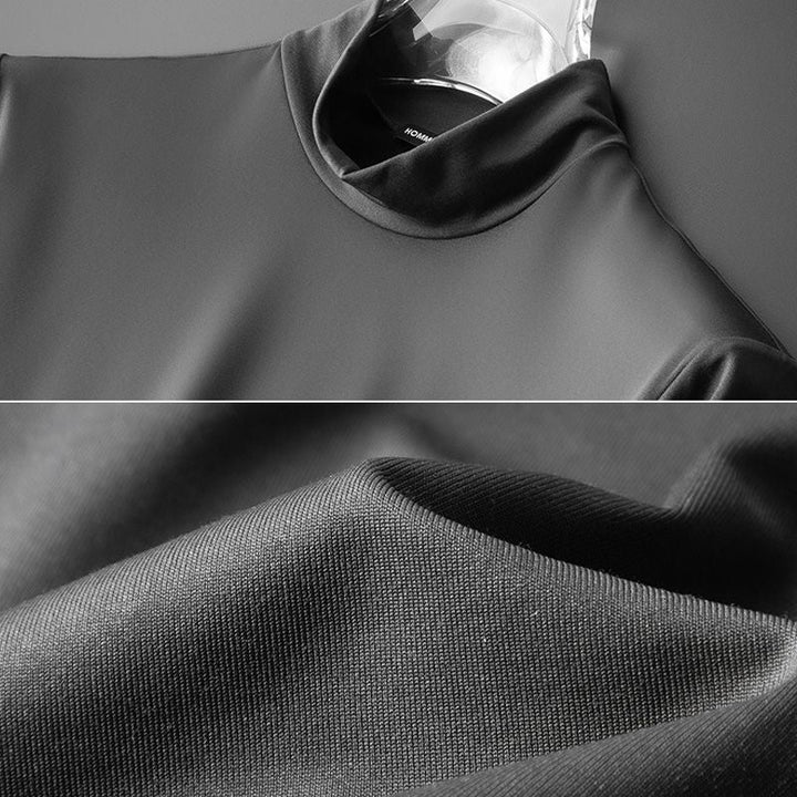 Warm Brushed Cotton Shirt - Lars-Black-M-Nora Luxe