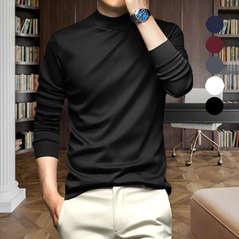 Warm Brushed Cotton Shirt - Lars-Black-M-Nora Luxe