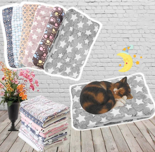 Warm Cat Blanket - SnuggleSoft-Gray & Star-S-Nora Luxe