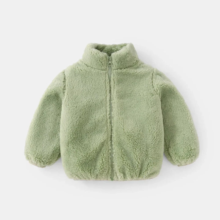 Warm children's coat for autumn and winter-Moss Green-6-12M-Nora Luxe