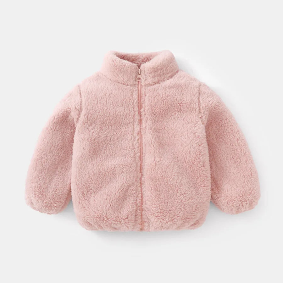 Warm children's coat for autumn and winter-Pink-6-12M-Nora Luxe