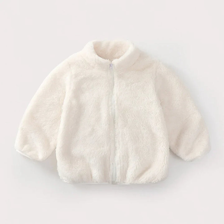 Warm children's coat for autumn and winter-White-6-12M-Nora Luxe