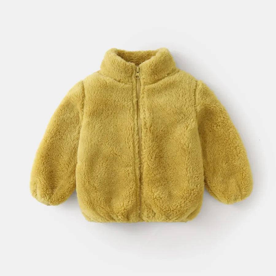 Warm children's coat for autumn and winter-Yellow-6-12M-Nora Luxe
