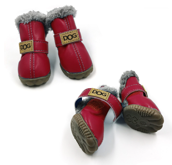 Warm Dogs Snow Boots - SnowPaws-Red-S (1.57 x 1.18 inches)-Nora Luxe