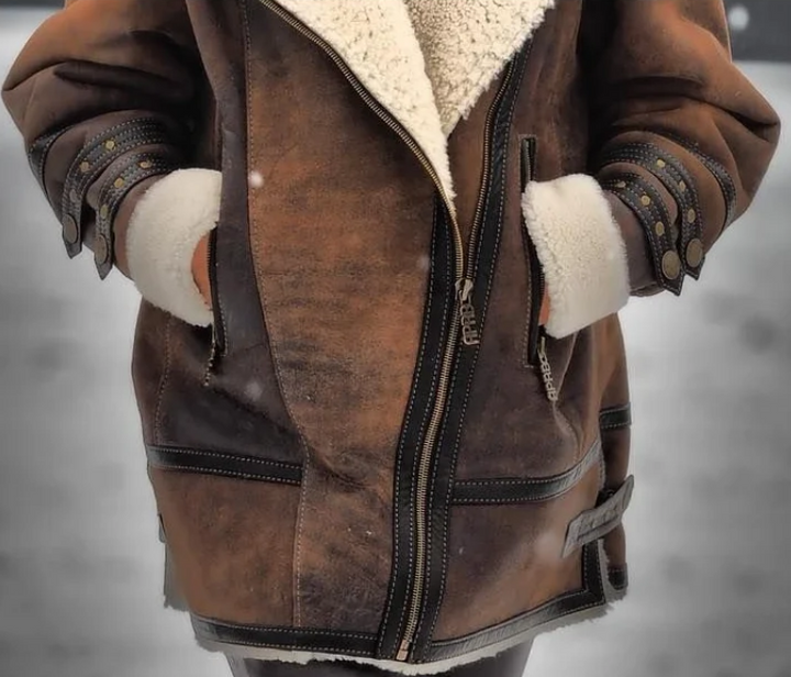 Warm Fleece Jacket for Women - Amara-Brown-S-Nora Luxe