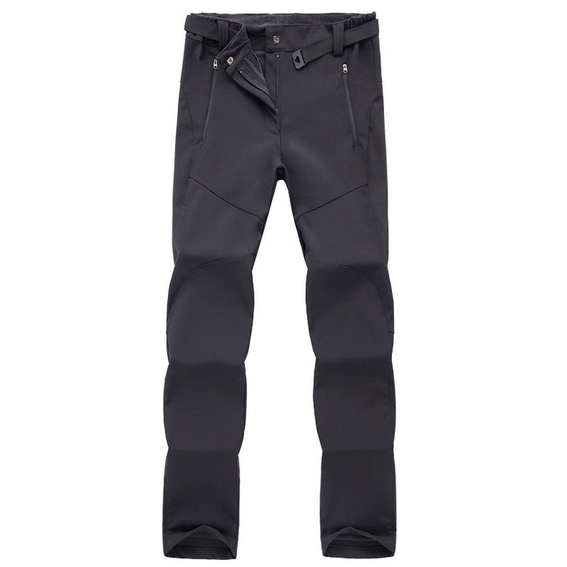 Warm Fleece Softshell Trousers - Everest-Black-S-Nora Luxe