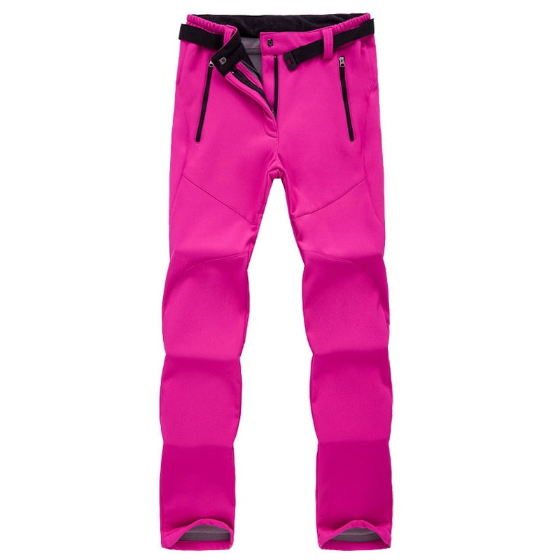 Warm Fleece Softshell Trousers - Everest-Pink-S-Nora Luxe