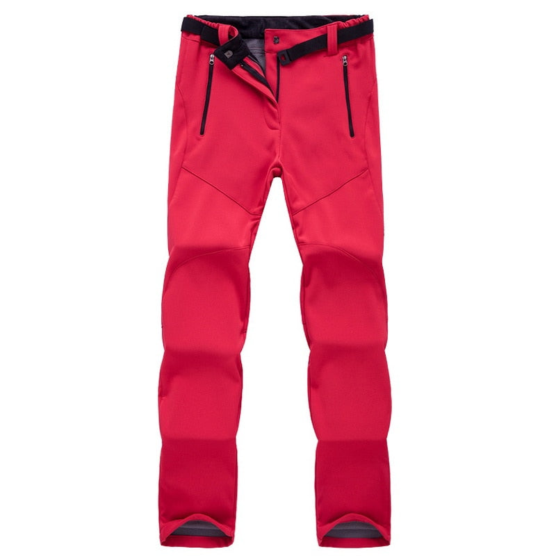 Warm Fleece Softshell Trousers - Everest-Red-S-Nora Luxe