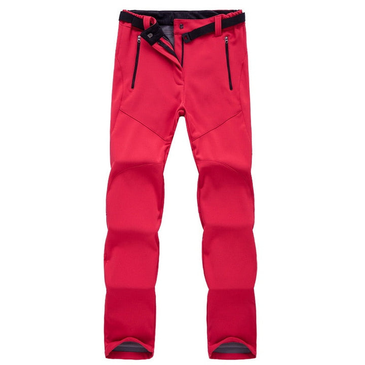 Warm Fleece Softshell Trousers - Everest-Red-S-Nora Luxe