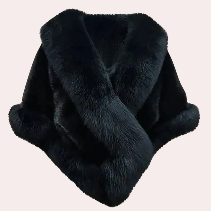 Warm Fur Scarf for Women - Elin-Black-Nora Luxe