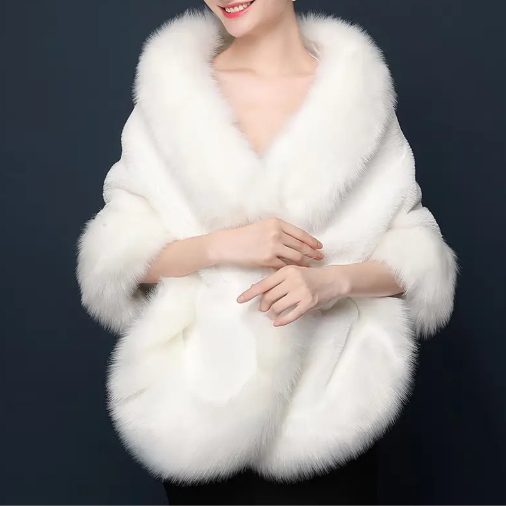 Warm Fur Scarf for Women - Elin-Black-Nora Luxe