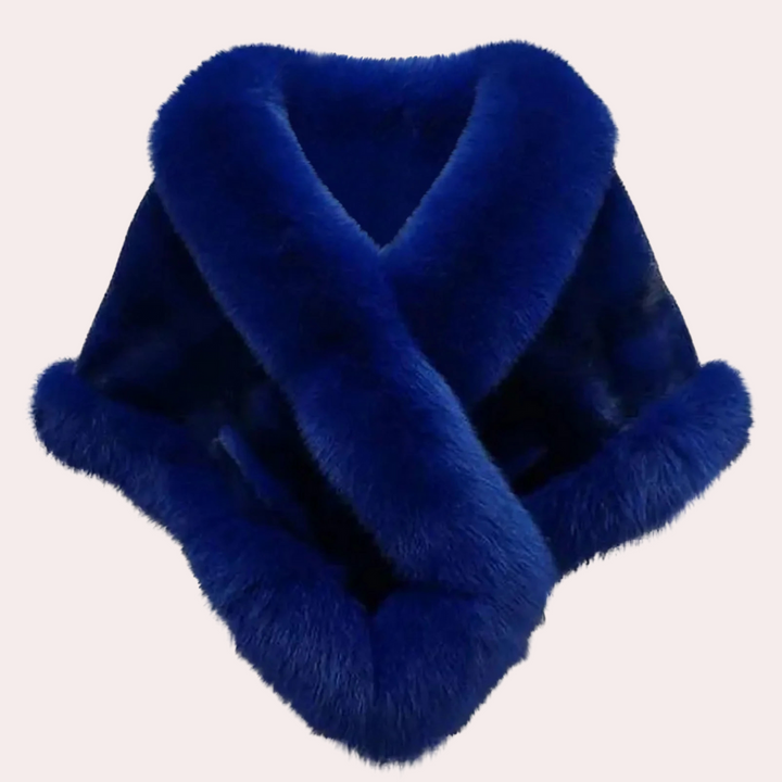 Warm Fur Scarf for Women - Elin-Blue-Nora Luxe