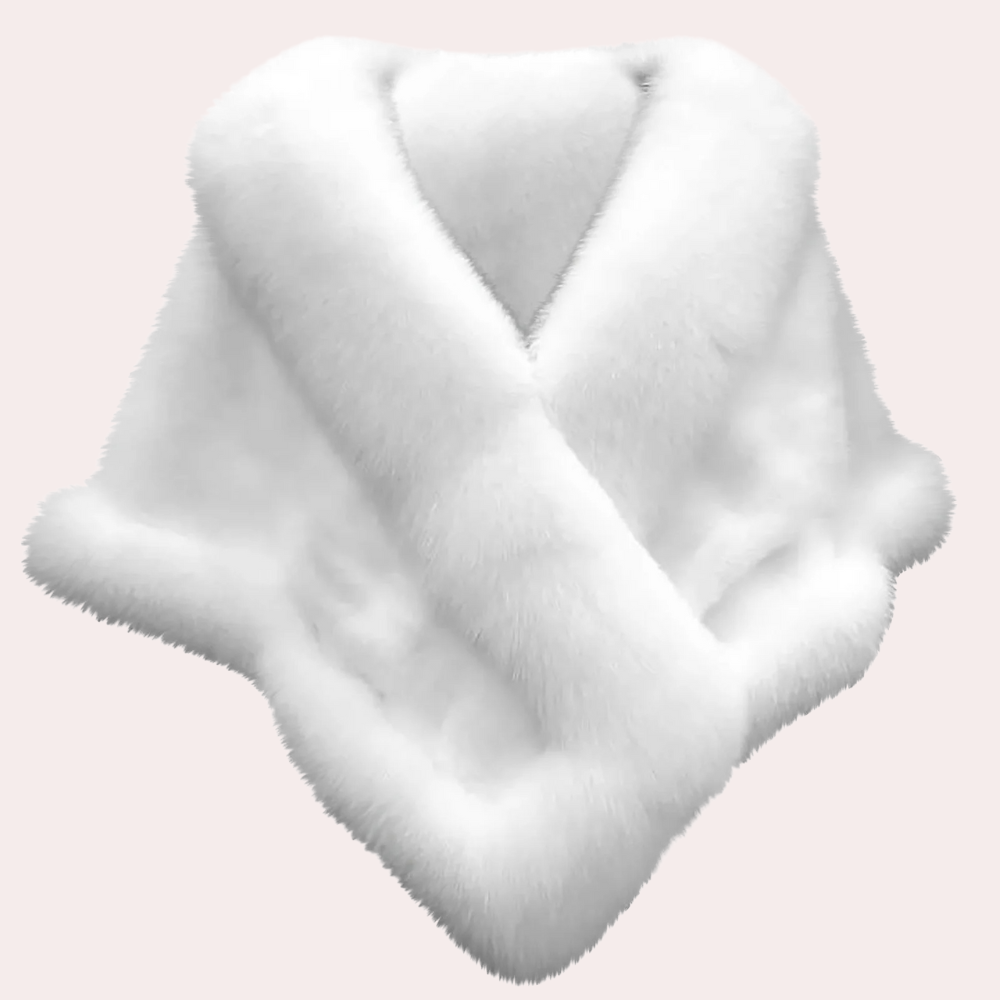 Warm Fur Scarf for Women - Elin-White-Nora Luxe