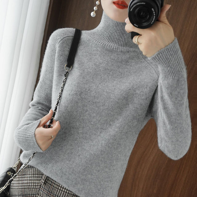 Warm Jumper for Women - Celeste-Gray-S-Nora Luxe