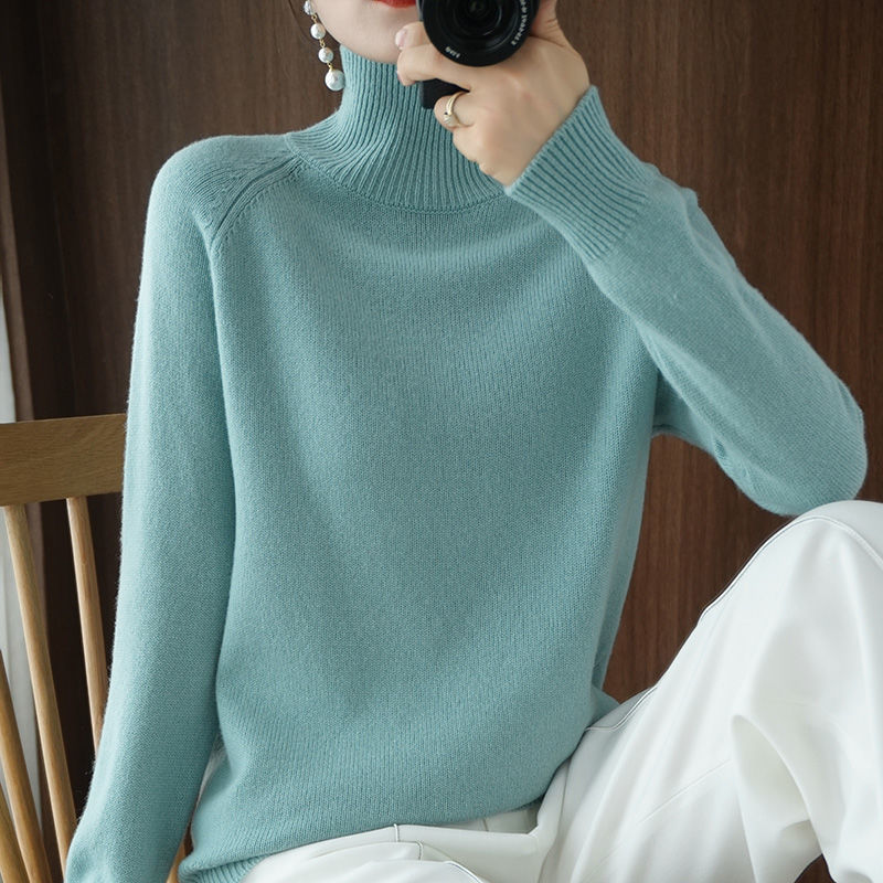 Warm Jumper for Women - Celeste-Green-Blue-S-Nora Luxe