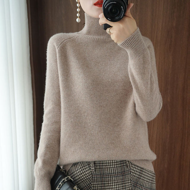 Warm Jumper for Women - Celeste-Khaki-S-Nora Luxe
