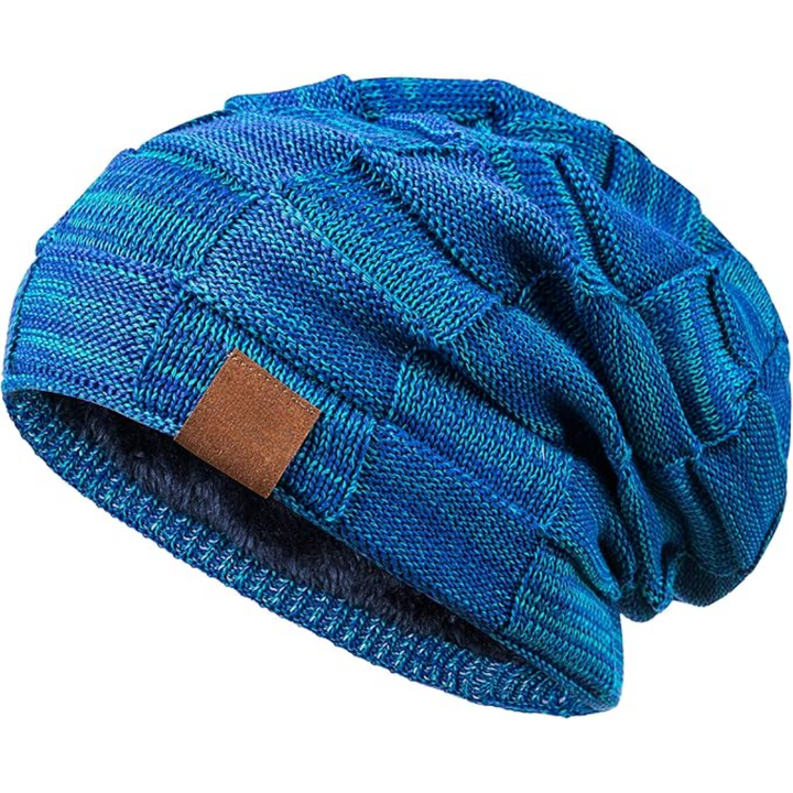 Warm Knitted Beanie – Yves-Blue-Nora Luxe