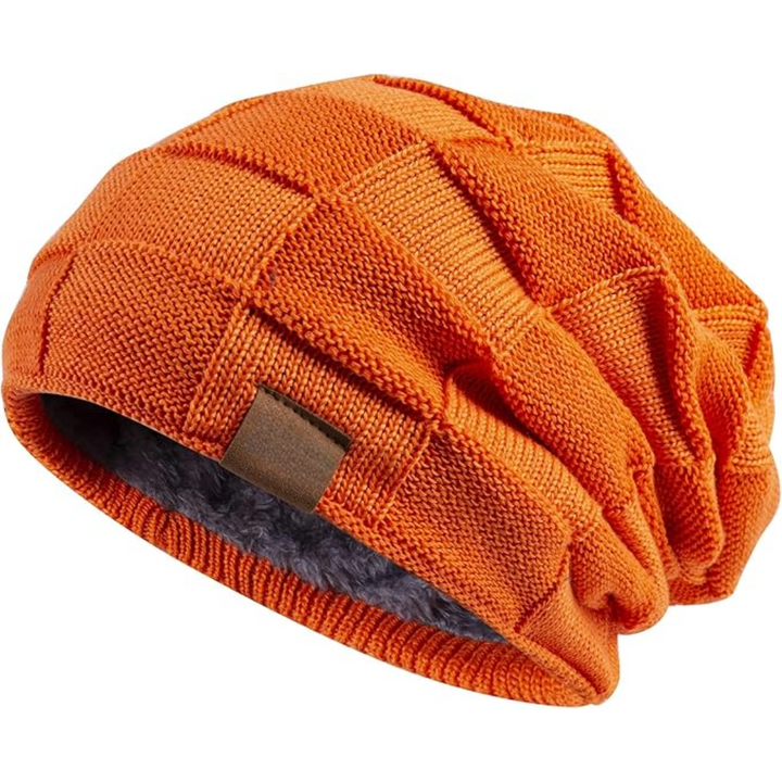 Warm Knitted Beanie – Yves-Orange-Nora Luxe