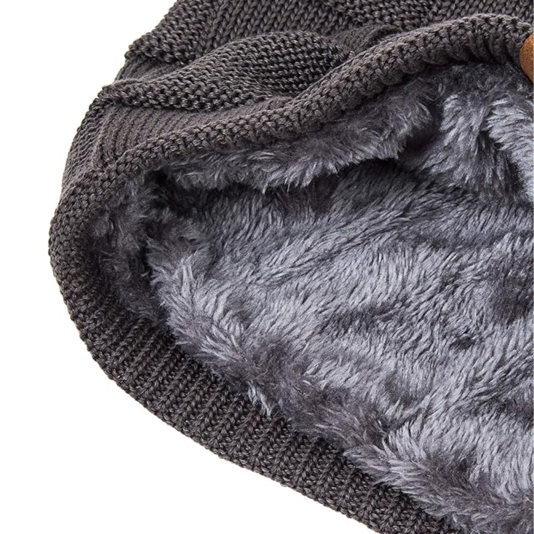 Warm Knitted Beanie – Yves-Orange-Nora Luxe