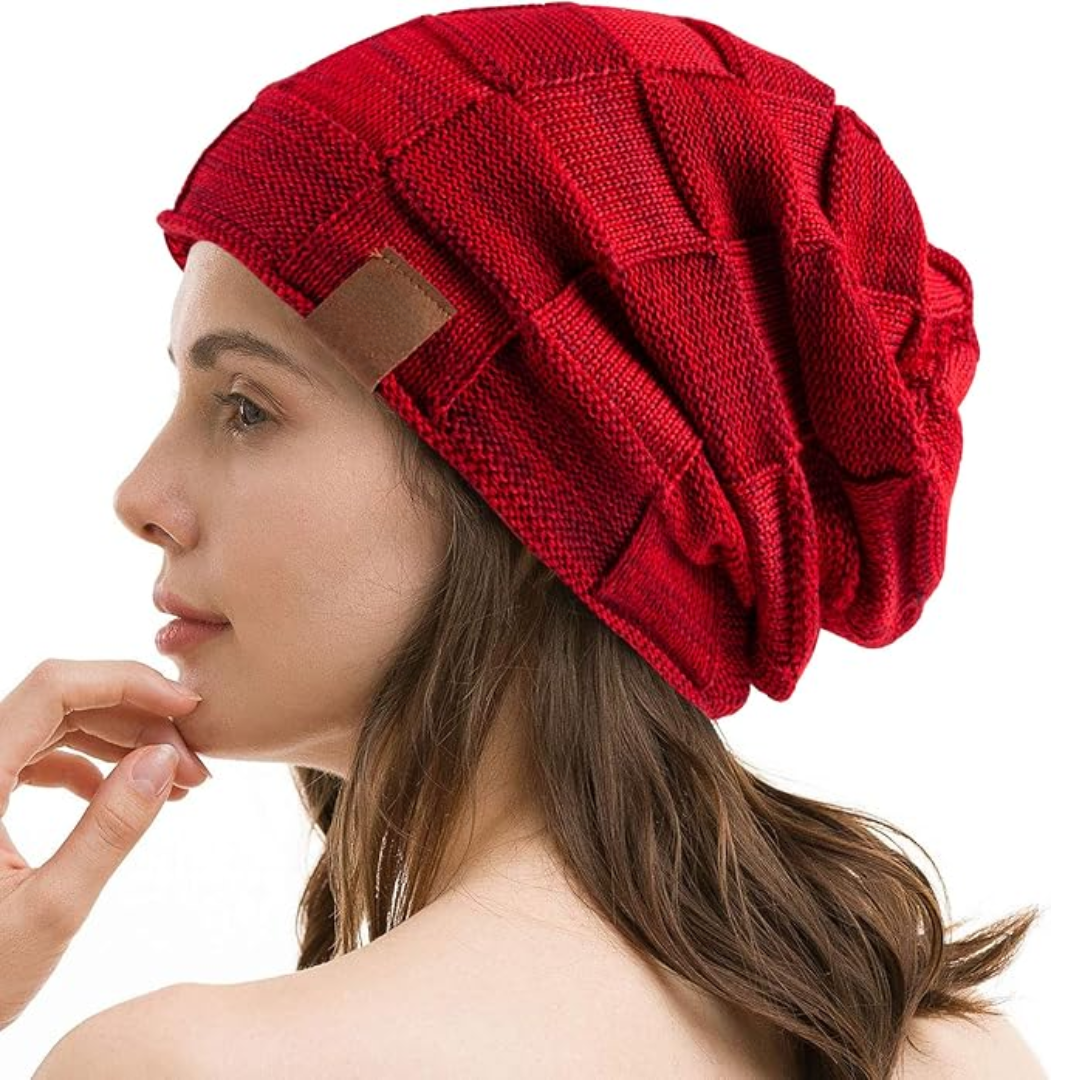 Warm Knitted Beanie – Yves-Orange-Nora Luxe