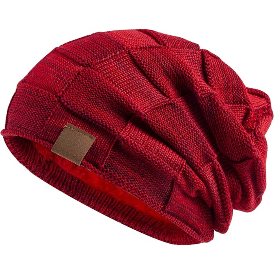 Warm Knitted Beanie – Yves-Red-Nora Luxe