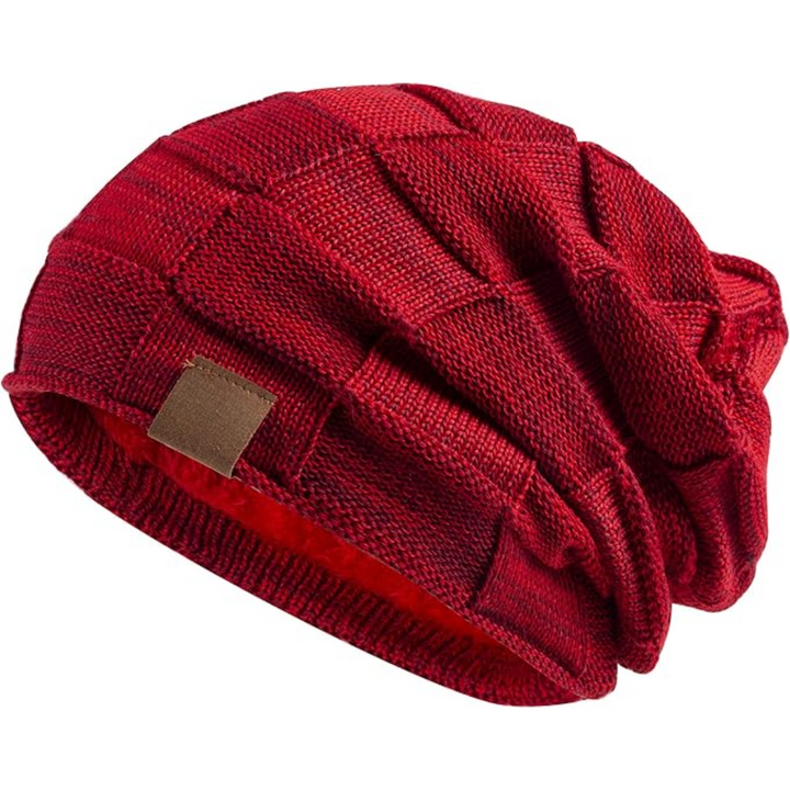 Warm Knitted Beanie – Yves-Red-Nora Luxe