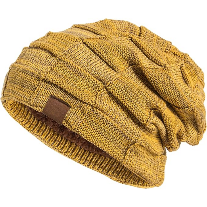 Warm Knitted Beanie – Yves-Yellow-Nora Luxe