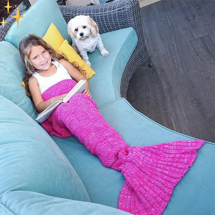 Warm Knitted Mermaid Tail - MermaidDreams-Green-Nora Luxe