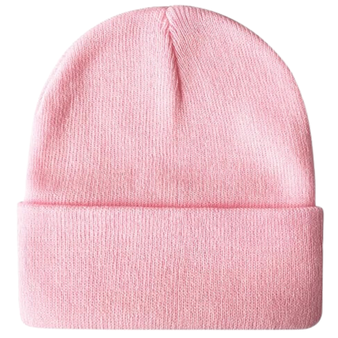 Warm Knitted Winter Hat - CozyCap-Pink-Nora Luxe