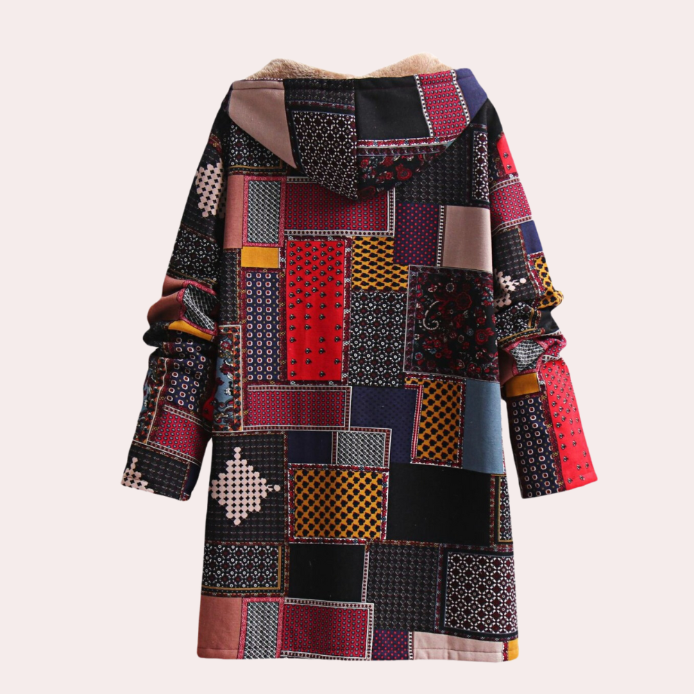 Warm Ladies' Coat with Hood - Amara-Green-XS-Nora Luxe