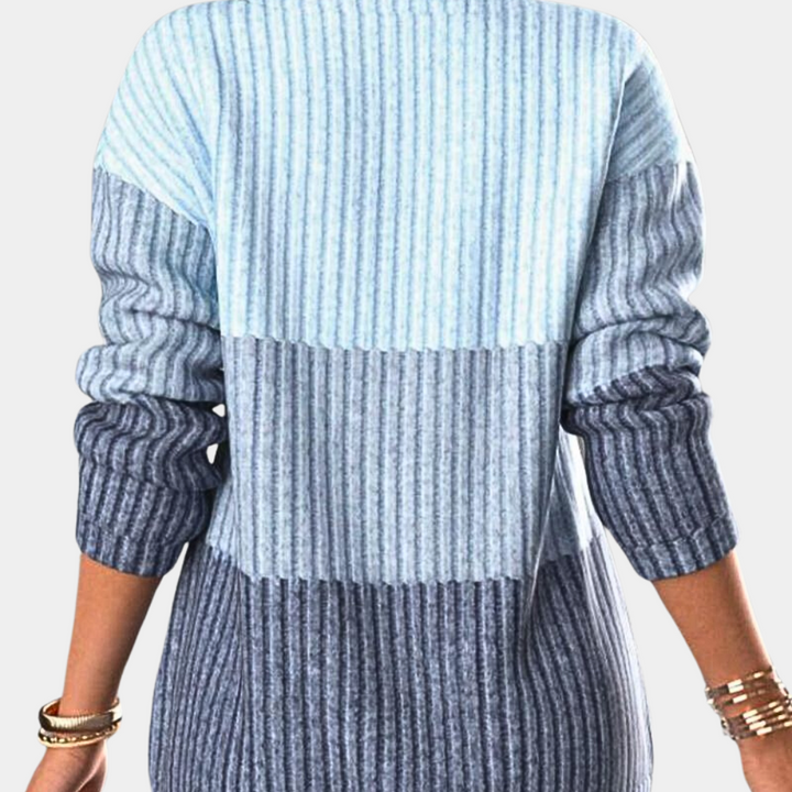 Warm Ladies' Jumper with Zip - Lina-Pink-XS-Nora Luxe