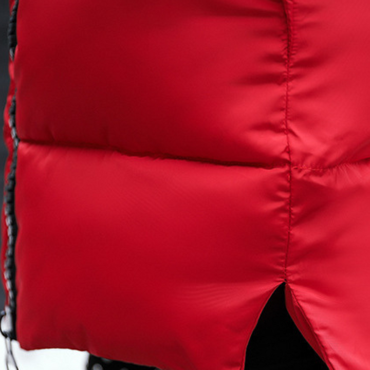 Warm Ladies Puffer Jacket with Hood - Livia-Pink-XS-Nora Luxe