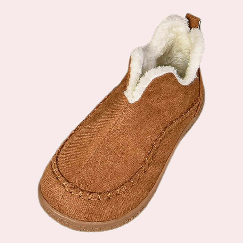 Warm Ladies' Slippers for Comfort - Selene-Light brown-3-Nora Luxe