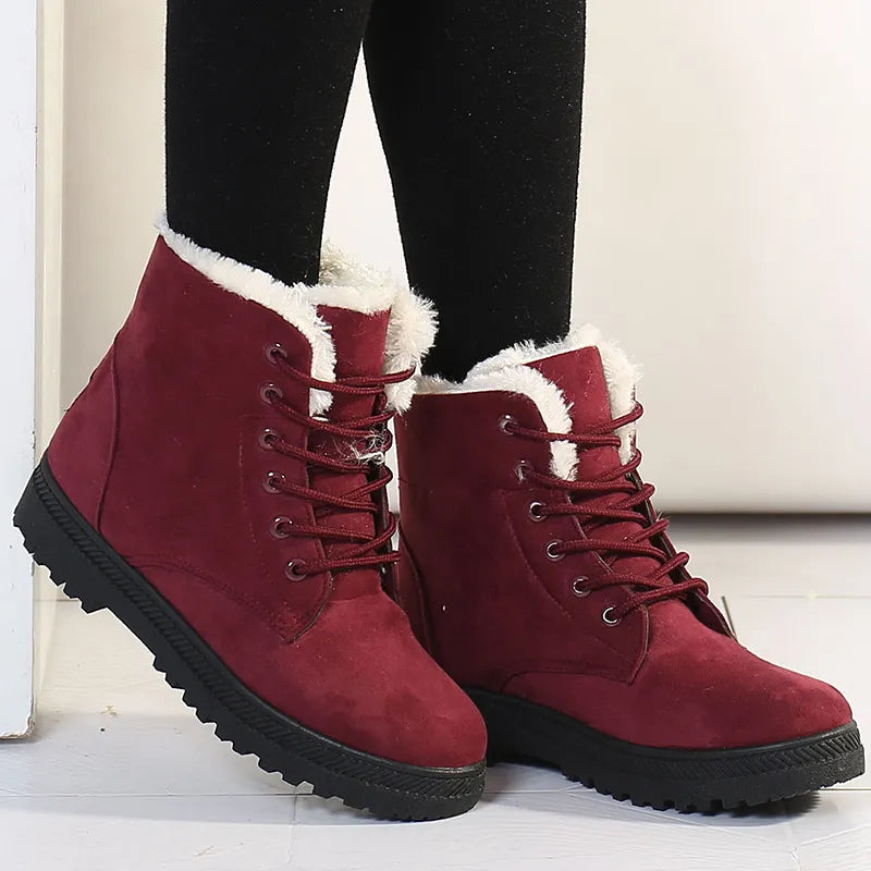 Warm Ladies Winter Boots - Aria-Red-3.0-Nora Luxe