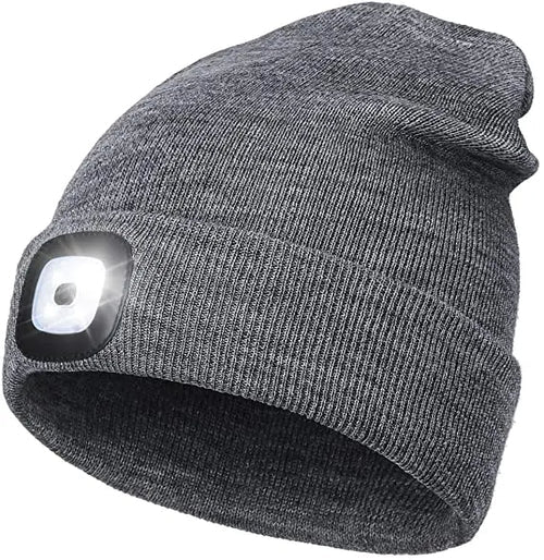 Warm LED Beanie Hat with Light - Robin-Gray-Nora Luxe
