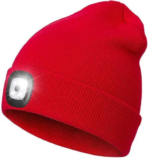Warm LED Beanie Hat with Light - Robin-Red-Nora Luxe