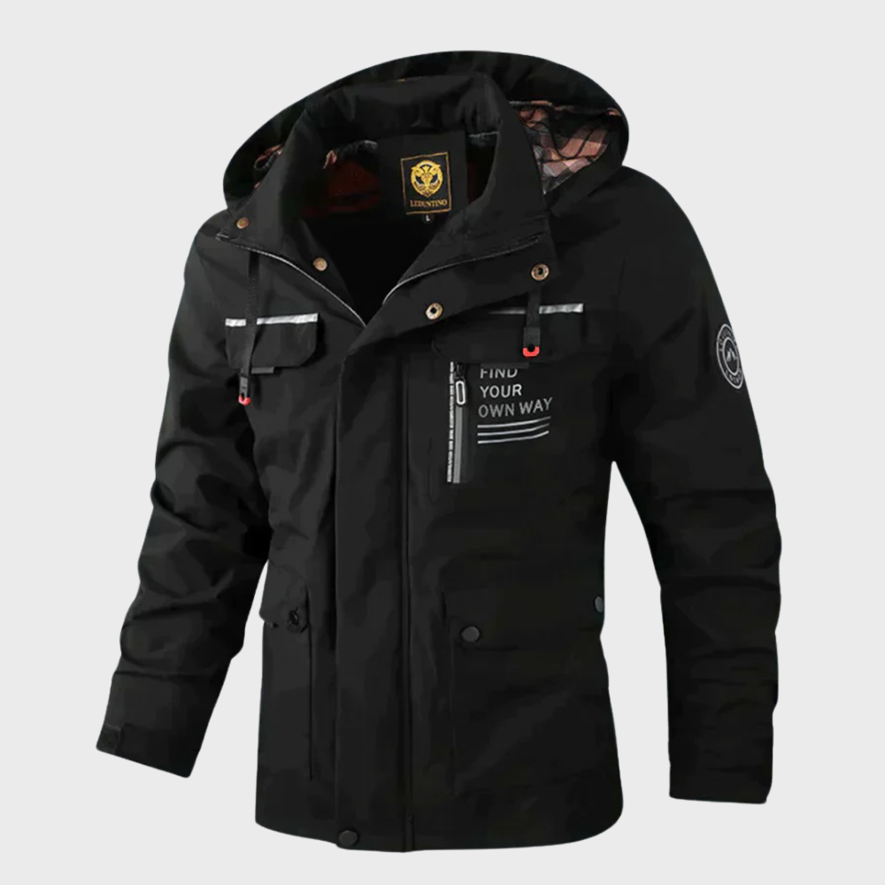 Warm Leisure Jacket for Men - Nicolas-Black-S-Nora Luxe