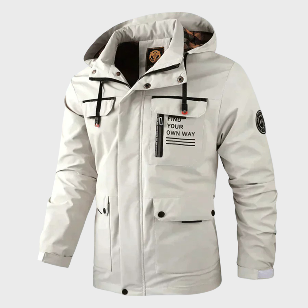 Warm Leisure Jacket for Men - Nicolas-White-S-Nora Luxe