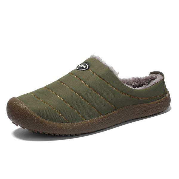 Warm Lined Men's Slippers - Lars-Green-5.5-Nora Luxe