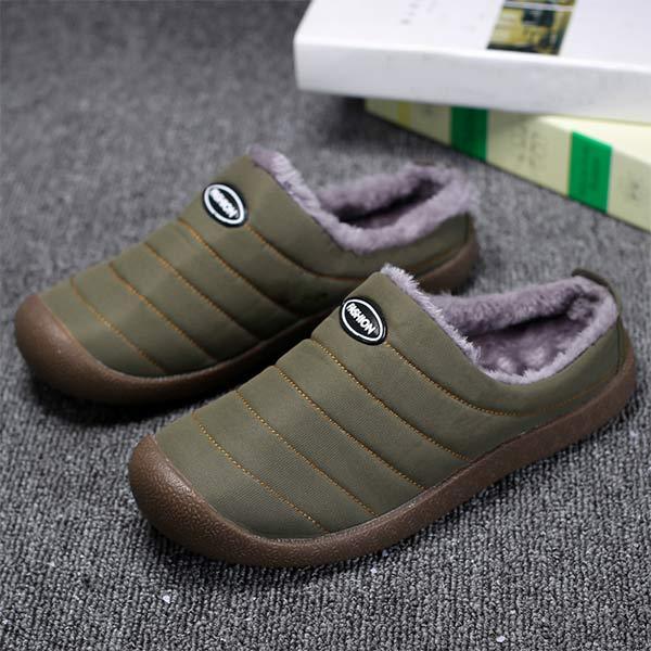 Warm Lined Men's Slippers - Lars-Green-5.5-Nora Luxe