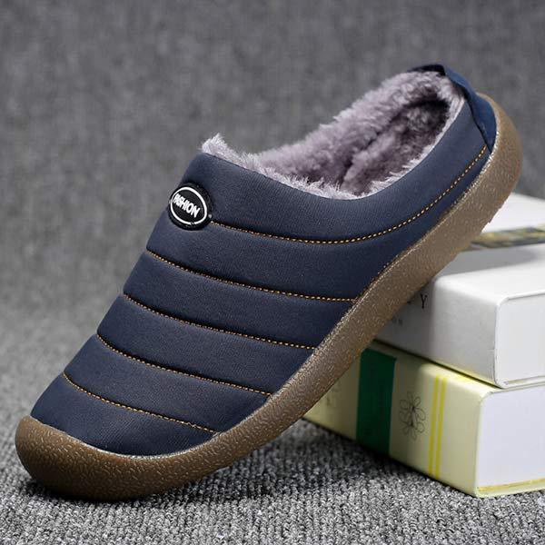 Warm Lined Men's Slippers - Lars-Green-5.5-Nora Luxe